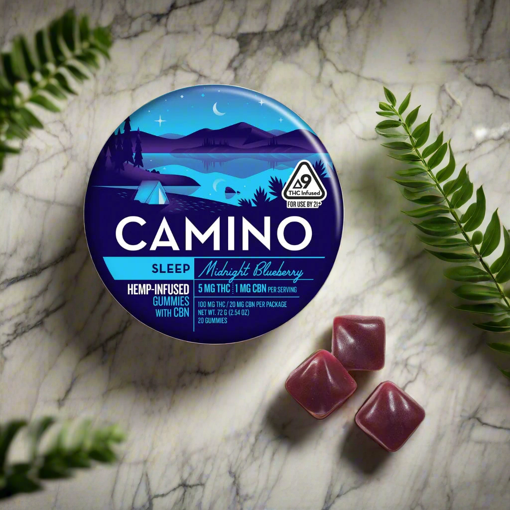 Camino Sleep – Midnight Blueberry Gummies | 5mg THC : 1mg CBN