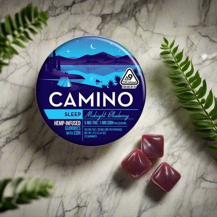 Camino Sleep – Midnight Blueberry Gummies | 5mg THC : 1mg CBN