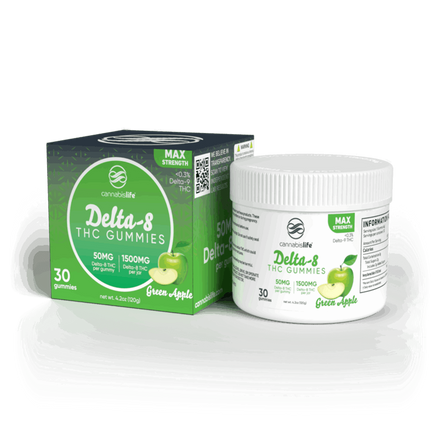 Cannabis Life Delta-8 Gummies – (30ct) 1500mg - Max Strength