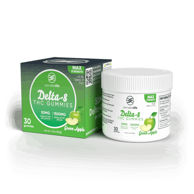 Cannabis Life Delta-8 Gummies – (30ct) 1500mg - Max Strength