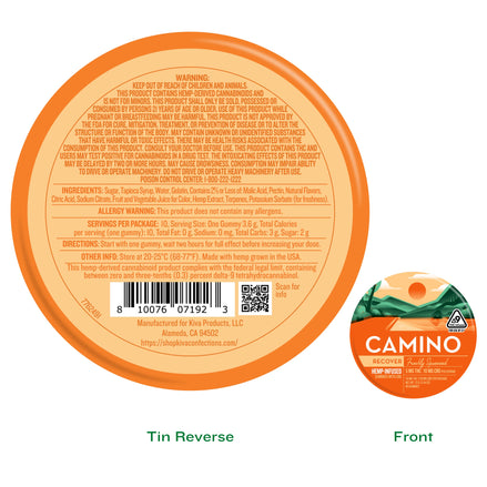 Camino Recover – Freshly Squeezed Gummies | 5mg THC : 10mg CBG