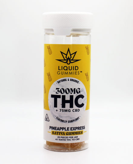 Liquid Gummies Delta-9 Pineapple Express Sativa Gummy 300mg -20ct