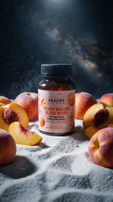 Peachy Earth Peach Bellini 10MG Delta 9 Gummies