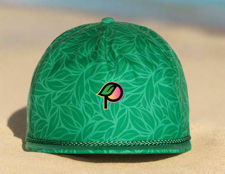 Peachy Earth Leaf-Print Cap