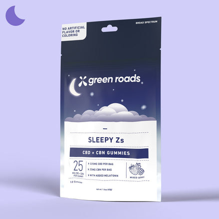 Green Roads Sleep Zs 25MG CBD + CBN Gummies 10 count