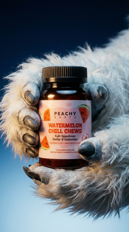 Peachy Earth Watermelon 1:1 Delta 9 Gummies