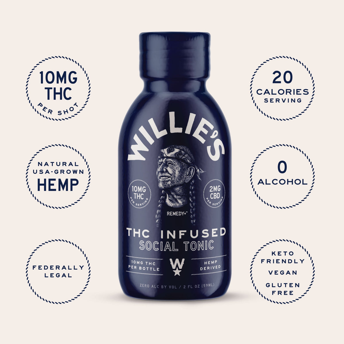 Willie's Remedy+ THC Shot - 10mg (2oz)