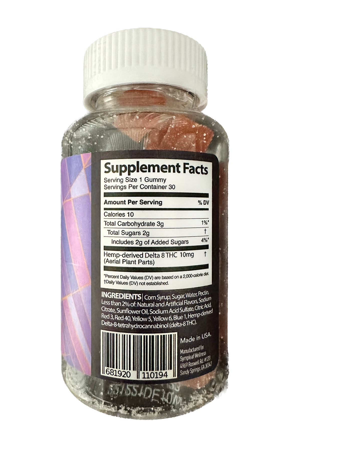 The Georgia Hemp Co (Sympleaf) 10mg Delta 8 Gummies