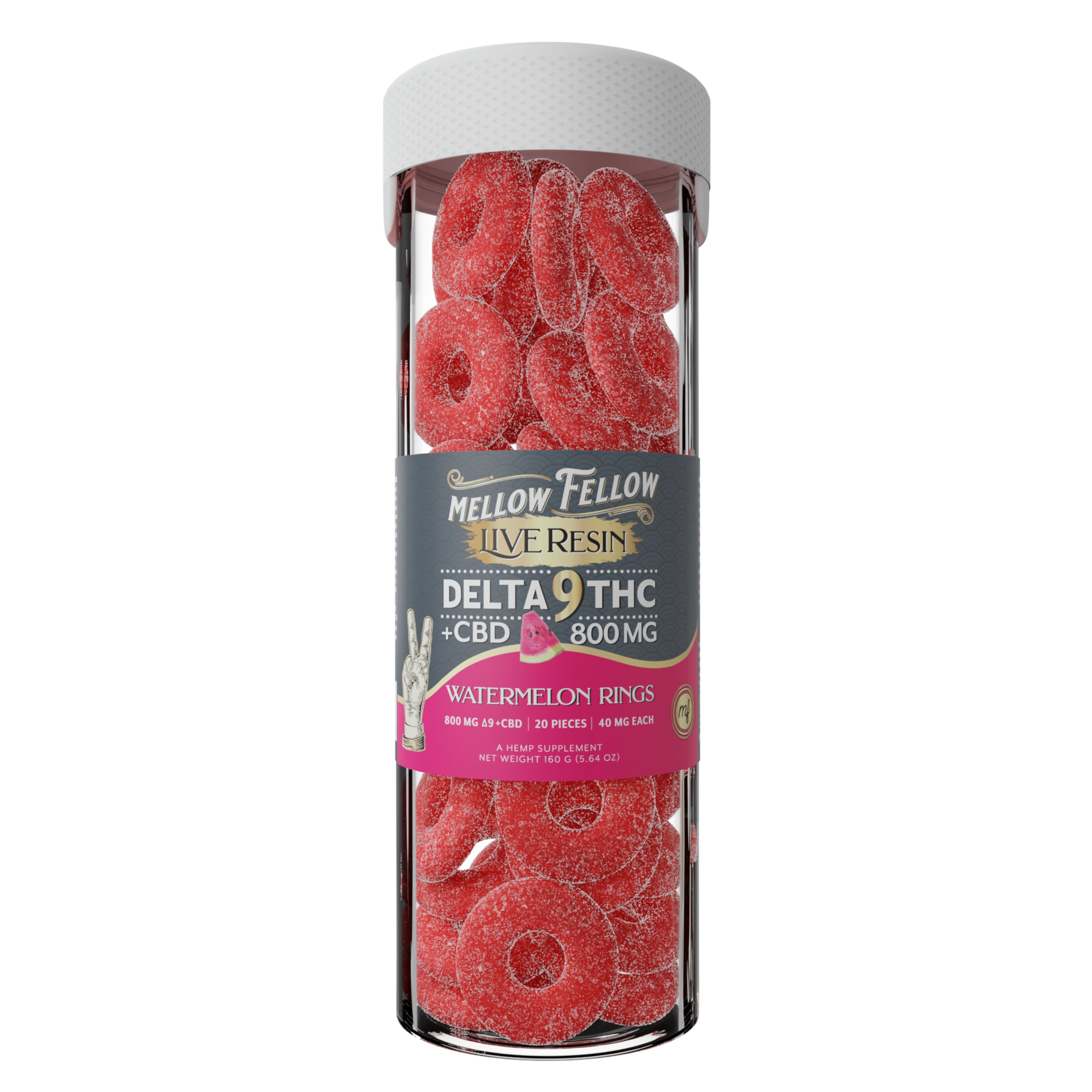 Mellow Fellow Delta 9 THC+CBD Rings 800mg