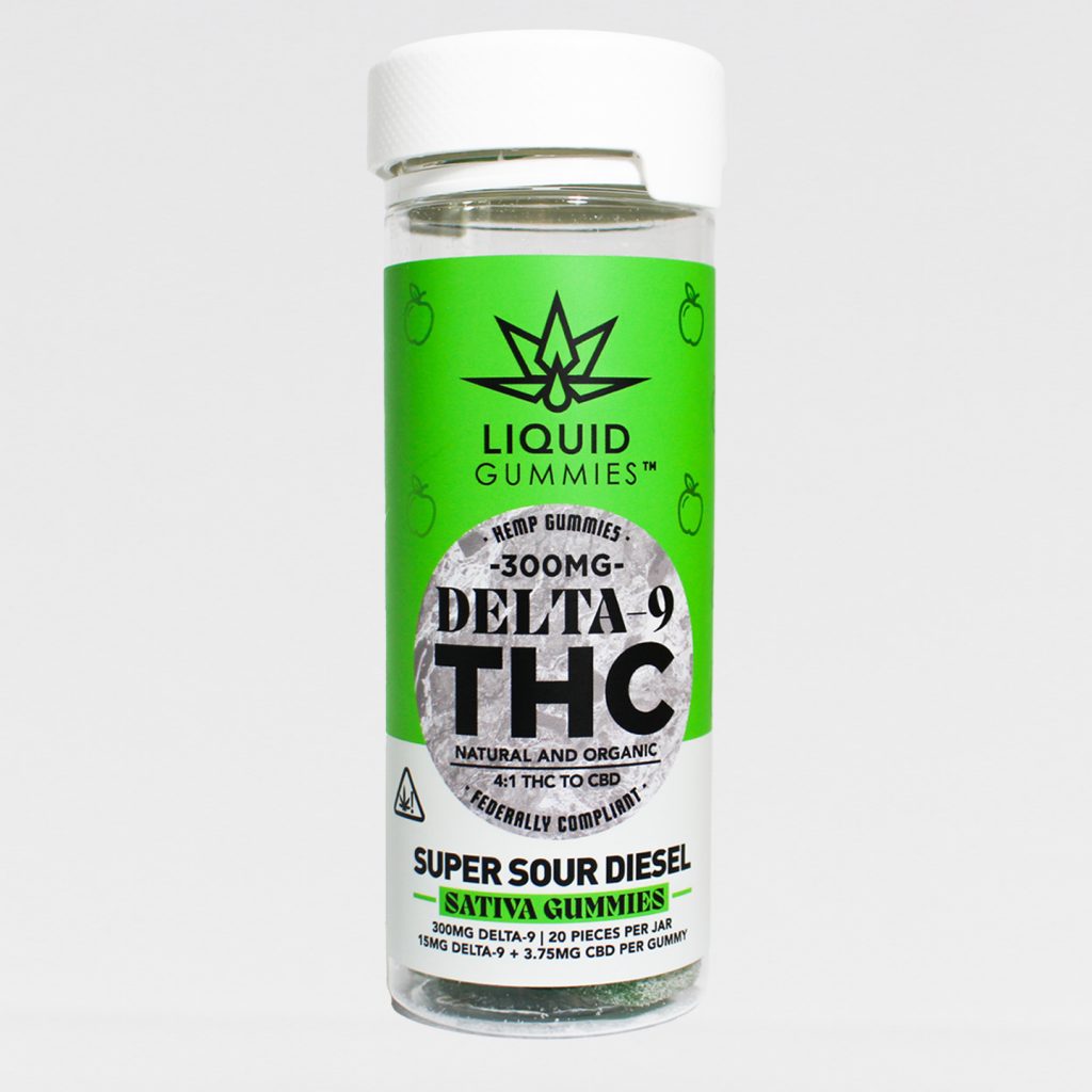 Liquid Gummies Delta-9 Sour Diesel Sativa 300mg - 20ct